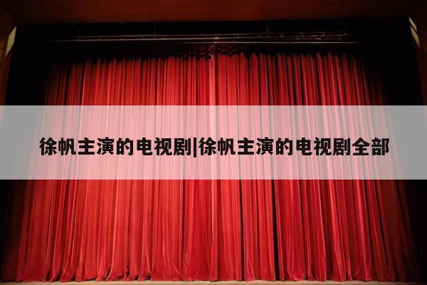 徐帆主演的电视剧|徐帆主演的电视剧全部