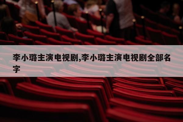 李小璐主演电视剧,李小璐主演电视剧全部名字