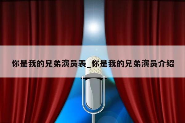 你是我的兄弟演员表_你是我的兄弟演员介绍