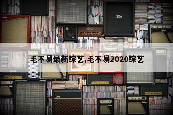 毛不易最新综艺,毛不易2020综艺