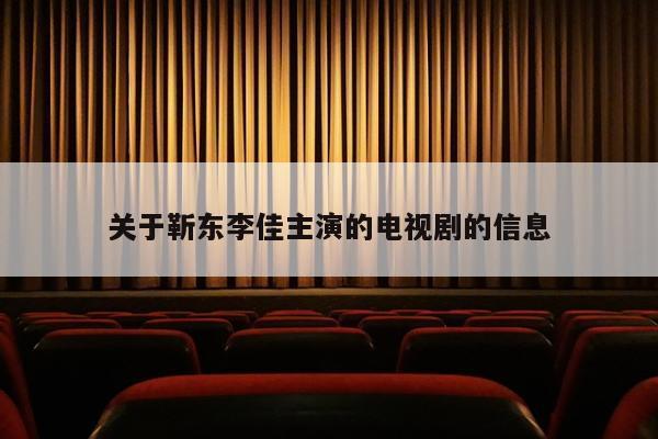 关于靳东李佳主演的电视剧的信息