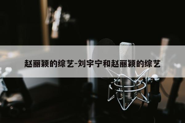 赵丽颖的综艺-刘宇宁和赵丽颖的综艺