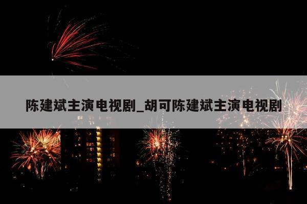 陈建斌主演电视剧_胡可陈建斌主演电视剧