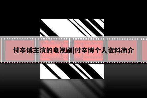 付辛博主演的电视剧|付辛博个人资料简介