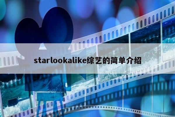 starlookalike综艺的简单介绍